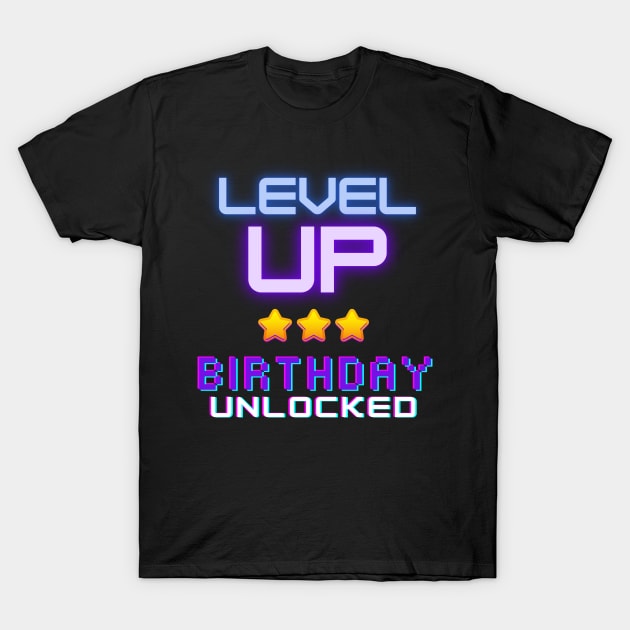 Birthday Boy Time to Level Up Video Game Birthday T-Shirt by Prossori